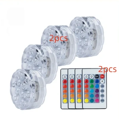 13 Led Submersible Light for Swimming Pool Garden Fountain Bathroom IP68 Waterproof Underwater Lamp with Suction Cup RF Remote