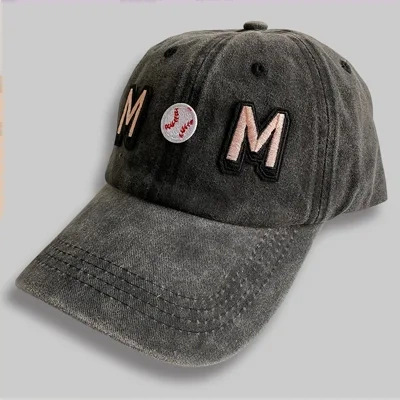 Baseball Mother Letter Embroidered Baseball Cap Men And Women Sports Denim
