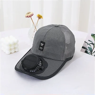 Solar Charging Fan Hat - Breathable Mesh UV Protection Baseball Cap For Men Women Summer Outdoor Sun Hat