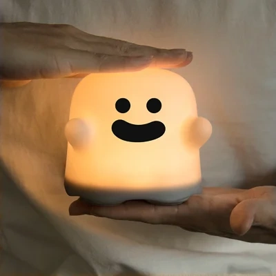 Home Decor Silicone Night Light Bedside Table Lamp LED Touch Sensor Lamp For Girl Bedrooms Living Room Decoration Kids Birthday Gift Halloween
