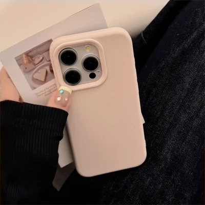 Pure Color Simple Advanced Silicone Phone Case