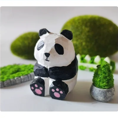 Creative Wooden Cat Trinkets Crafts Handmade Wood Carving