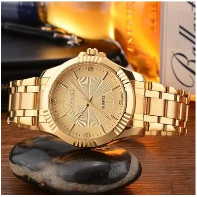 Luxury Brand Man Gold Dress Watches Stainless Steel
