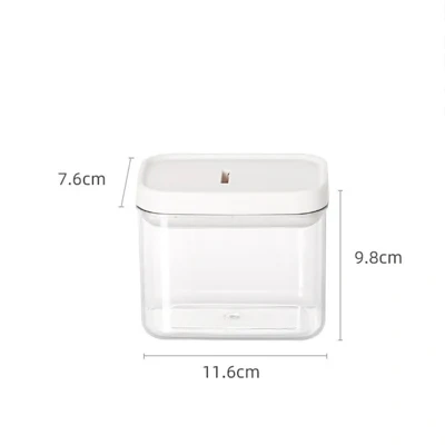 Transparent Airtight Jar Storage Box Square Pasta Storage Jar