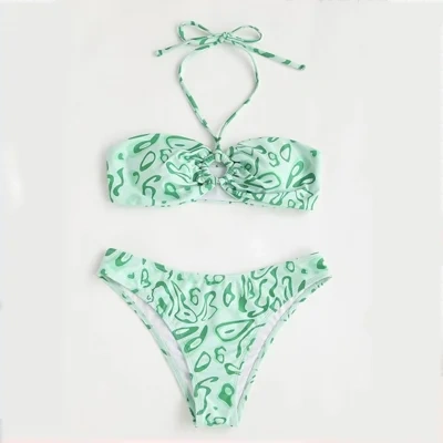 Bandeau Bikini Sexy Split Swimsuit