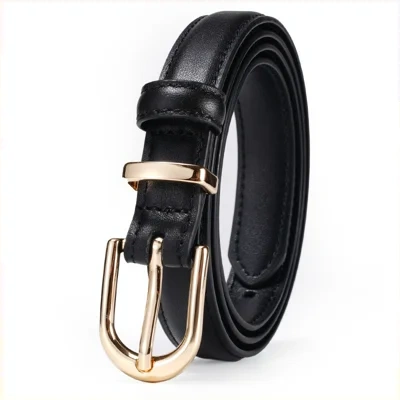 Women's First Layer Cowhide Pin Buckle Korean Style Trendy All-matching