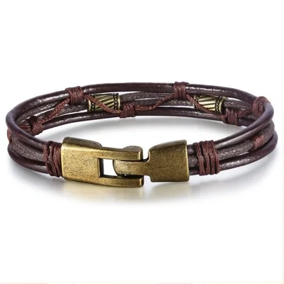 Retro Men's Braided Leather Bracelet