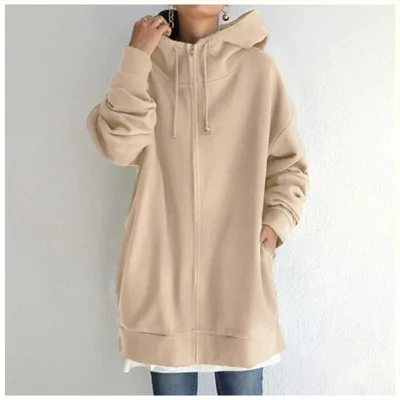 Women's Fuzzy Hoodies Long Sport Pullover Hoodie Full-Zip Hoodie Sweatshirt