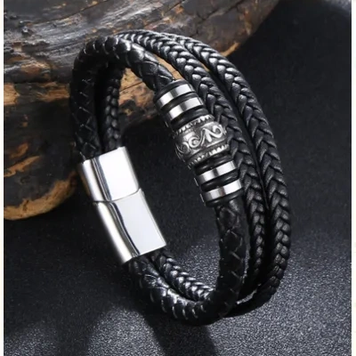 Black titanium steel bracelet