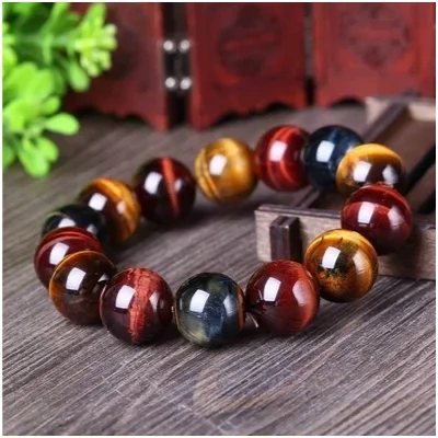 Tiger Eye Bracelet Natural Crystal Stone Buddha Bead Bracelet