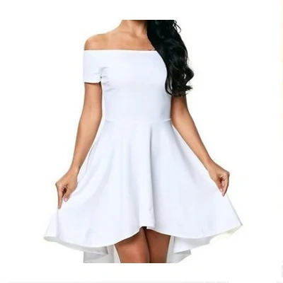 One Shoulder Short Sleeve And Large Swallowtail Skirt
