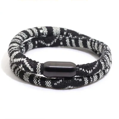 Bohemian Mens Stainless Steel Magnet Accessories Charm Bracelet