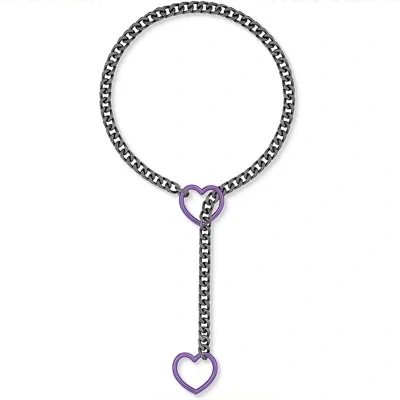 Fashion Jewelry New Slip Chain Necklace Heart O-Ring Rock Cuban Long Necklace Adjustable Heart Shaped Lock Core With Key