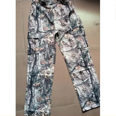 New Fashion Leaf Print Tooling Straight Loose Trousers