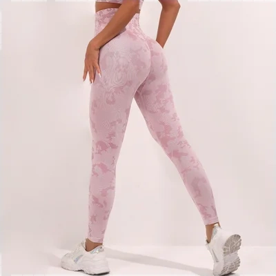 Fashion Camouflage Print Yoga Pants High Waist Seamless Leggings Stretch Butt Lift Running Sports Fitness Pant For Womens Clothing