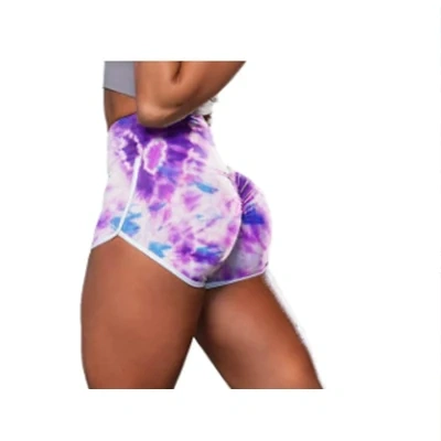 Ladies Camouflage Tie-Dye Print Hip-Up Fitness Casual Shorts