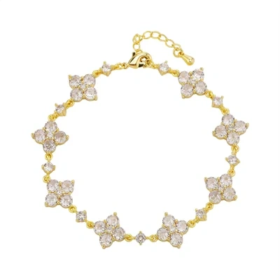 Flower Rhinestone Bracelet Light Luxury Sparking Zirconium High-grade Niche Bracelet Hand Jewelry
