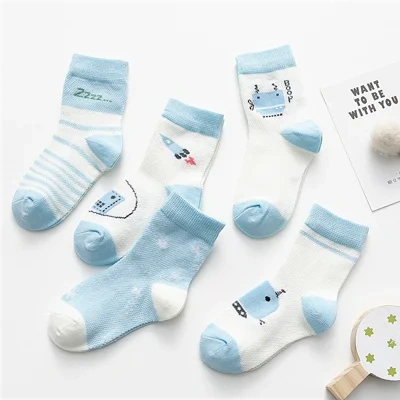 Cotton breathable male and female baby socks