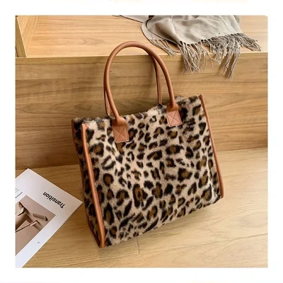 Korean Style Large-capacity Handbag Fashion Western Plush