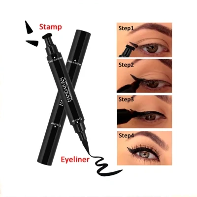 Double-headed seal eyeliner Triangle seal eyeliner 2-in-1 waterproof eyeliner