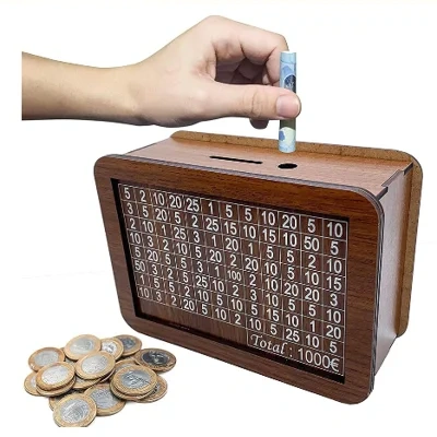 Home Quality Counter Wooden Piggy Bank