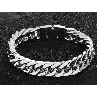 Titanium steel double buckle bracelet