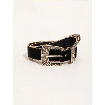 Retro Pattern PU Belt Western Style Women's Belt
