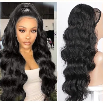 Wig Big Wave Drawstring Ponytail Matte High Temperature Silk Chemical Fiber Wig