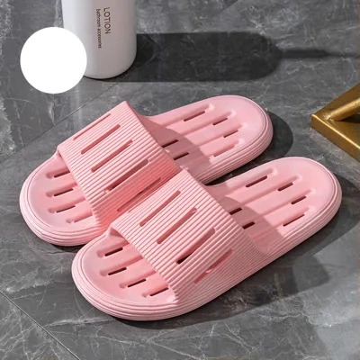 Summer Home Slippers With Hollow Sole Design Non-slip Floor Bathroom Slipper For Women Men's House Shoes
