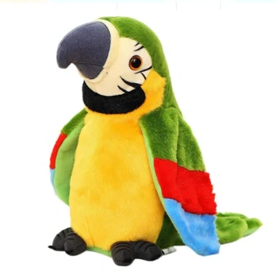 Electric Talking Parrot Plush Toy Cute Speaking Record Repeats