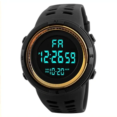 Sports Timing Night Light Domineering Large Dial Electronic Watch