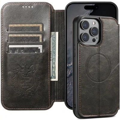 Phone Case Magnetic Wireless Charger Card Holster