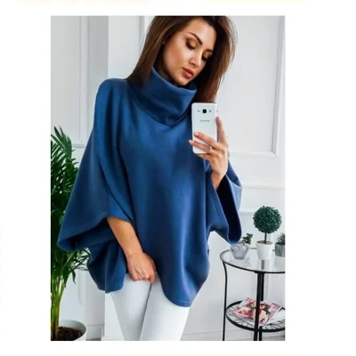 Amazon AliExpress Ebay Europe And The United States Winter New Warm Jacket High Collar Sweater Top