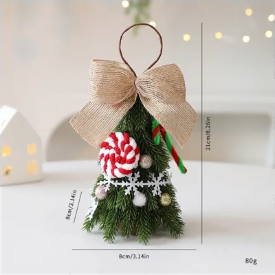 Mini Christmas Tree Ornaments Diy Christmas Decorations Home Bedroom Party Decorations Desktop Children New Year Christmas Gift
