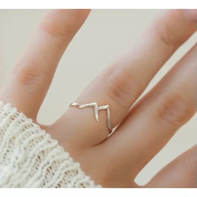 Mountain-shaped Copper Creative Custom Ladies Ring
