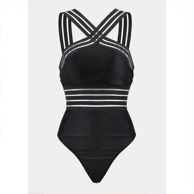 Swimsuit Bikini High Waist Leopard Print Stitching Bikini Ladies Swimsuit One-Piece