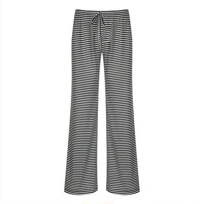 Women's Striped Print Trousers Y2K Fashion Casual Lace Up Home Straight  Wide-leg Pants