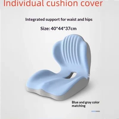 Ergonomic Lumbar Support Seat Cushion - Posture Correcting Memory Foam Chair Pad for Students Office Home Use