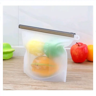 Silicone fresh-keeping bag vacuum sealed bag food  storage bag refrigerator food fruit storage bag