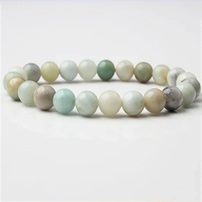 New Men's Bracelet Natural Healing Energy Stretch Bracelet Polished