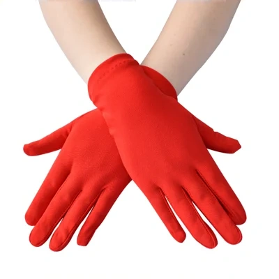 Spring And Autumn New Women's Hand Guard Milk Silk Satin Stretch Gloves