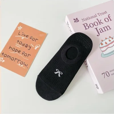 Summer Bow Socks Thin Shallow Mouth Invisible Non-slip Tight