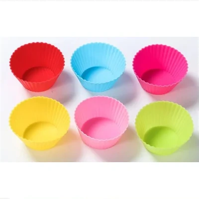 Nonstick Reusable Silicone Cupcake Liners Baking Cups 12 Pieces