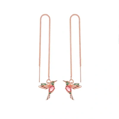 Fashion Jewelry New Unique Little Bird Drop Long Hanging Hummingbird Earrings For Women Elegant Girl Tassel Crystal Pendant Earring Jewelry