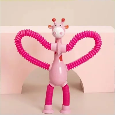 Giraffe Tubes Sensory Toys Novelty Spring Fidget Toy Stretch Tube Stress Relief Toy For Kid Birthday Gift Party Favors