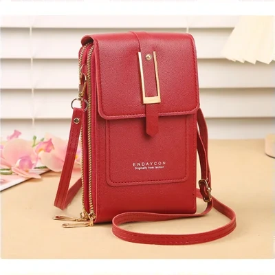 Women's Crossbody Shoulder Bag Transparent Multifunctional Touch Screen Phone Bag