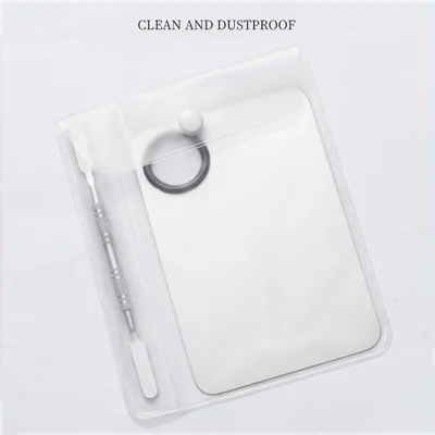 Stainless Steel Cosmetic Makeup Palette, Professional Cosmetic Mixing Makeup Palette Spatula Makeup Artist Tool, Beauty Salon Color Cream Mixing