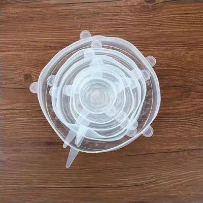 6Pcs Food Silicone Cover Fresh-keeping Dish Stretchy Lid Cap Reusable Wrap Organization Storage Tool Kitchen Accessories 6PCS Silicone Stretch Lids