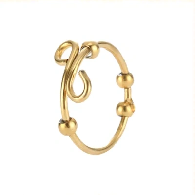 Adjustable Necklace And Ring Relieve Pressure Ornament Stainless Steel Decompression Jewelry