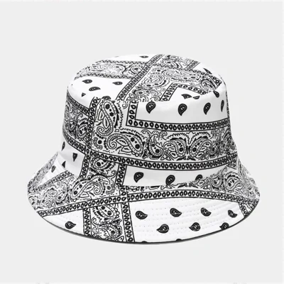 Bandana Print Bucket Hats With Multiple Colorways